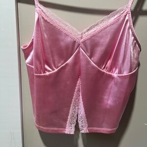 Primark Pink Satin Camisole with Lace